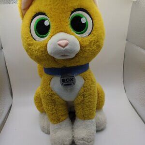 Sox Yellow and White Plush Cat Toy